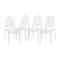 Flash Furniture Transparent Crystal Extra Wide Ghost Chairs, PK4 ZH-GHOST-OVR-4-GG - alternate 6